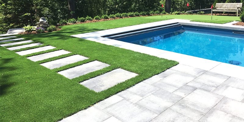 artificial grass installation project in Reno