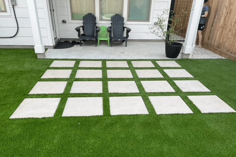 artificial grass installation project in Reno