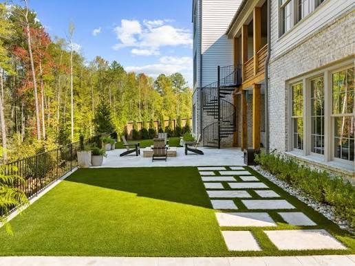 artificial grass installation project in Reno